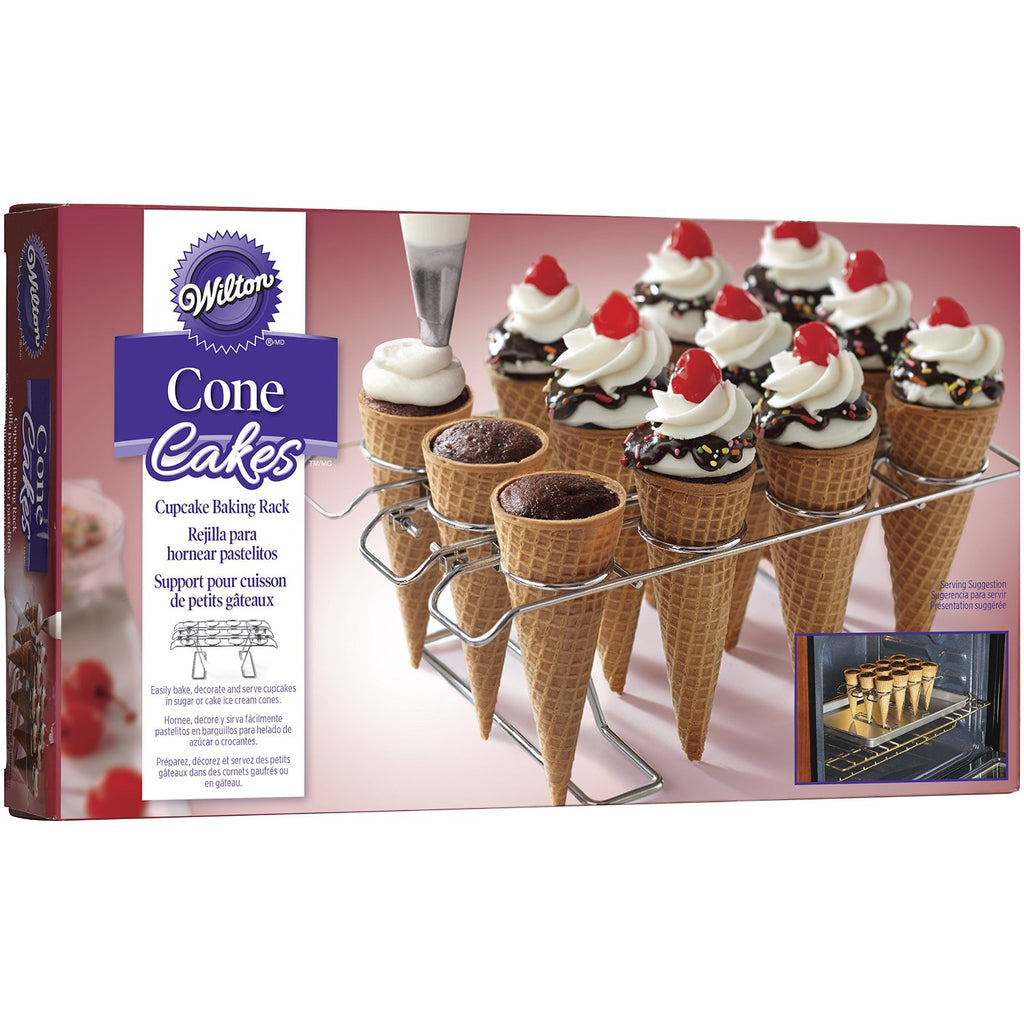 Ice Cream Cone Holder Stands for Party, Baking Rack (10.8 x 7.9 x 3.5 in, 2  Pack)