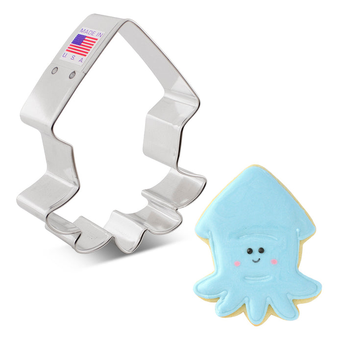 Ann Clark Cute Squid Cookie Cutter, 3.75"