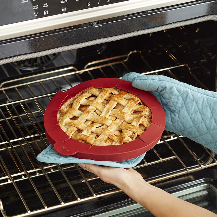 Pie Crust Guard Wilton Adjustable Silicone Pie Crust Shield, 9 inch cover — Cake and ...