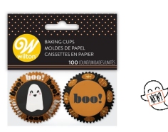 Wilton Halloween mini Boo! and Ghost assorted Cupcake Liners, 100 Count