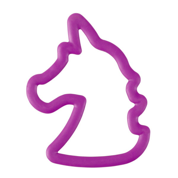 Wilton Comfort Grip Cookie Cutter mold, unicorn design, purple