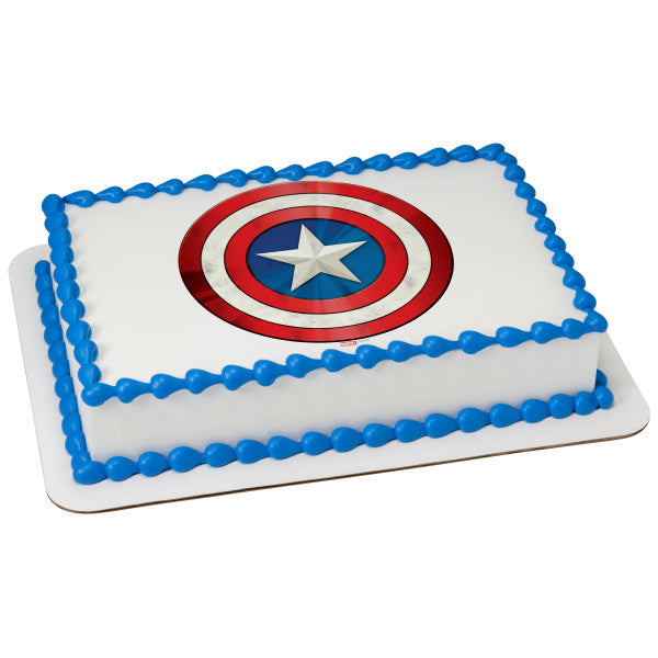 Marvel Avengers Captain America Icon Edible Cake Image PhotoCake