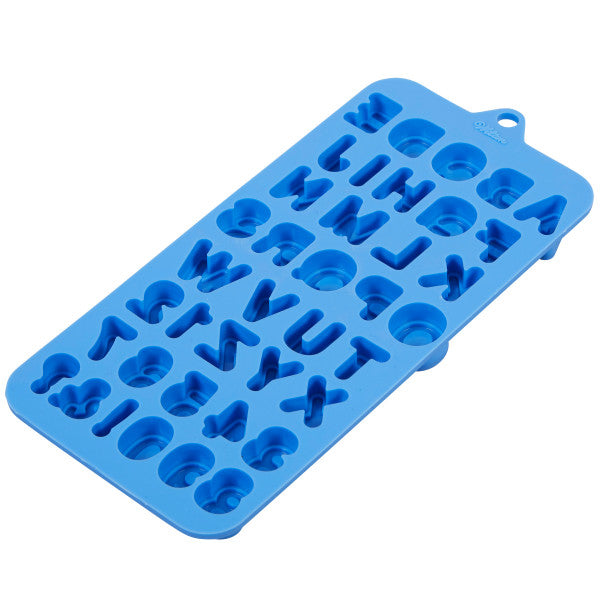 Wilton Silicone Letters and Numbers  Candy Mold, 39-Cavity