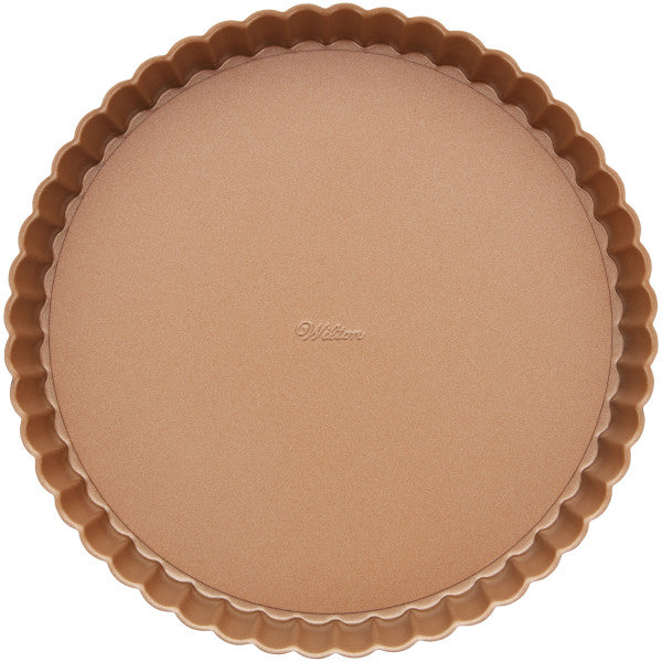 Wilton Copper Fall Non-Stick Tart Pan and Quiche Pan with Removable Bottom, 9 x 1.12 inch