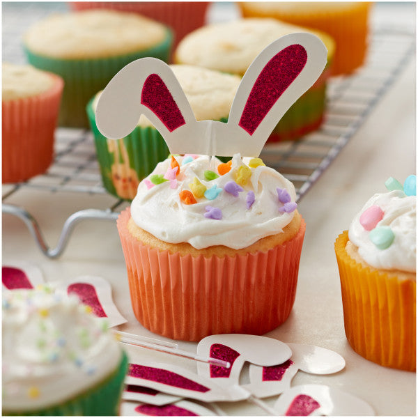 Wilton Bunny Ears Cupcake Toppers, 24-Count Easter Decorations