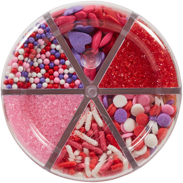 Wilton 6-Cell Happy Valentine's Day Sprinkles Mix, 6.6 oz.