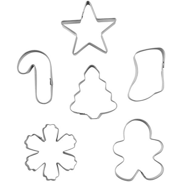 Wilton Mini Christmas Cookie Cutters, 6-Piece Set
