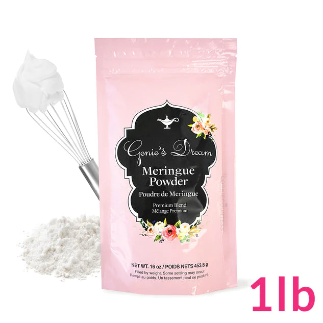Genie's Dream Premium Meringue Powder 16 oz. resealable poly pouch 1 pound