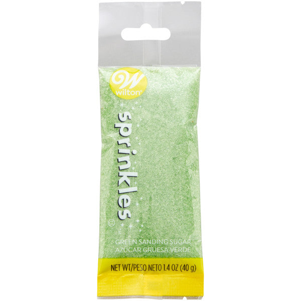 Wilton Green Sanding Sugar Sprinkles Pouch, 1.4 oz.