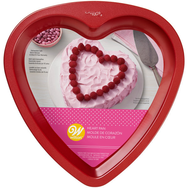 Wilton Red Heart-Shaped Non-Stick Fluted Tube Pan, 8