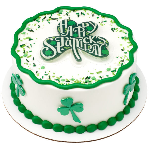 St. Patrick's Day Icons Shamrock Cupcake and Cake Layons Pics 12 set