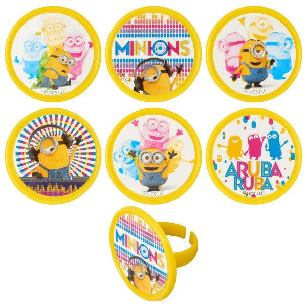 Despicable Me Minions Celebrations Cake Cupcake Rings - 12ct per order
