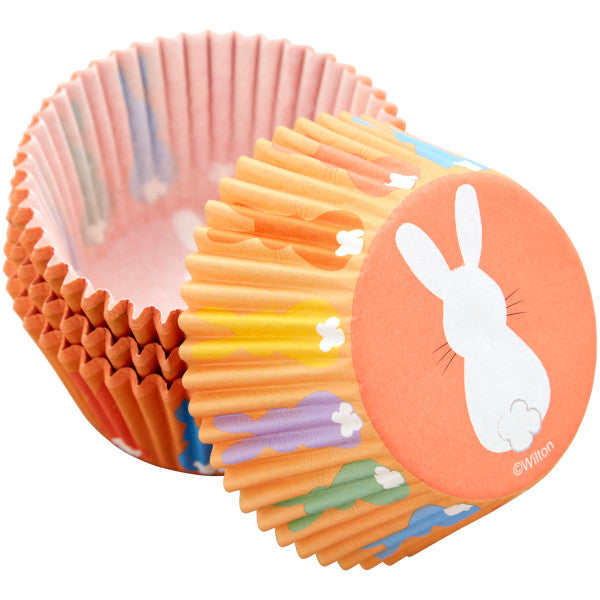 Wilton Colorful Easter Bunny Paper Spring Easter Cupcake Liners, 75-Count