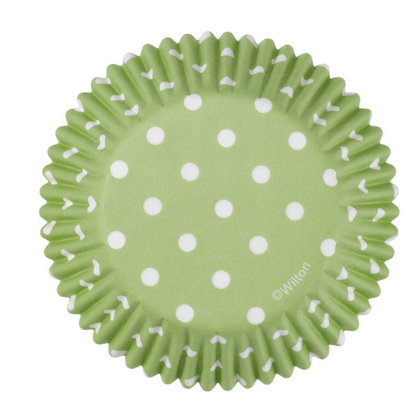 Wilton Green and White Polka Dot Cupcake Liners, 75-Count
