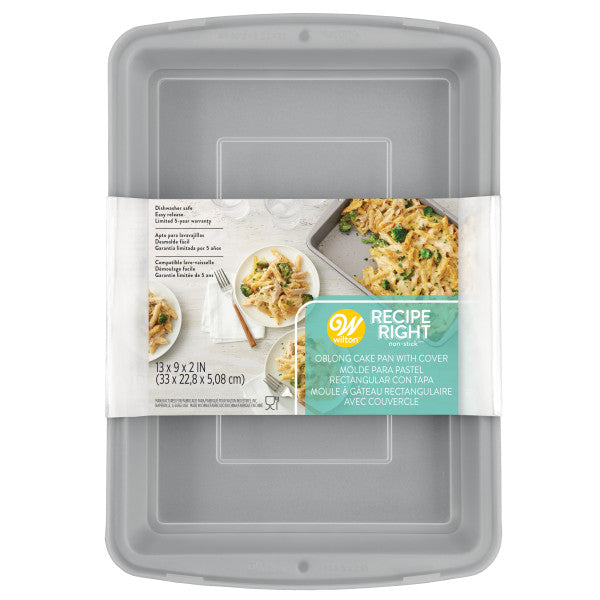 Wilton Recipe Right Oblong Cake Pan with Cover, 9 x 13