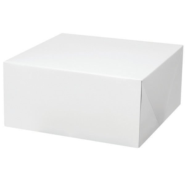 Wilton 12-Inch White Square Corrugated Cake Box, 2-Count Bakery Boxes