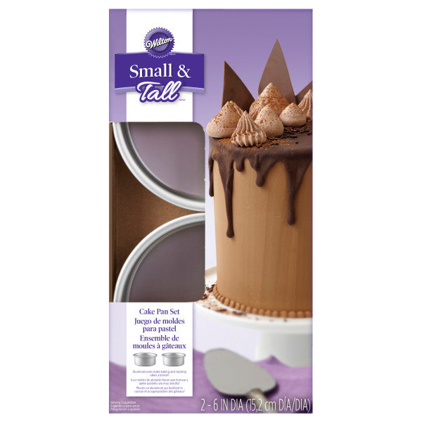Small and Tall 6 x 2-Inch Aluminum Cake Pan Set, 2-Piece