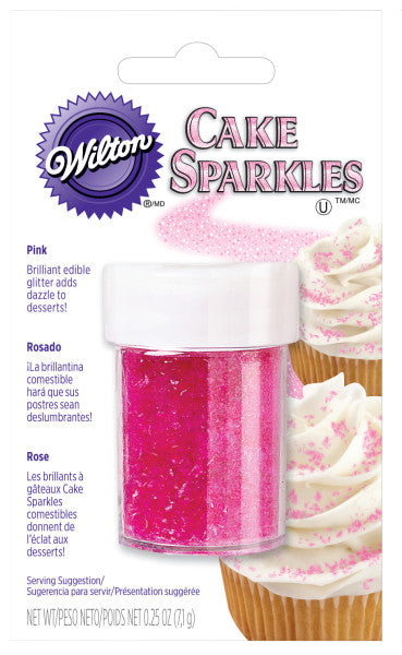 Sparkle Pink & White Shimmer Edible Cake Glitter - .25 oz - Food