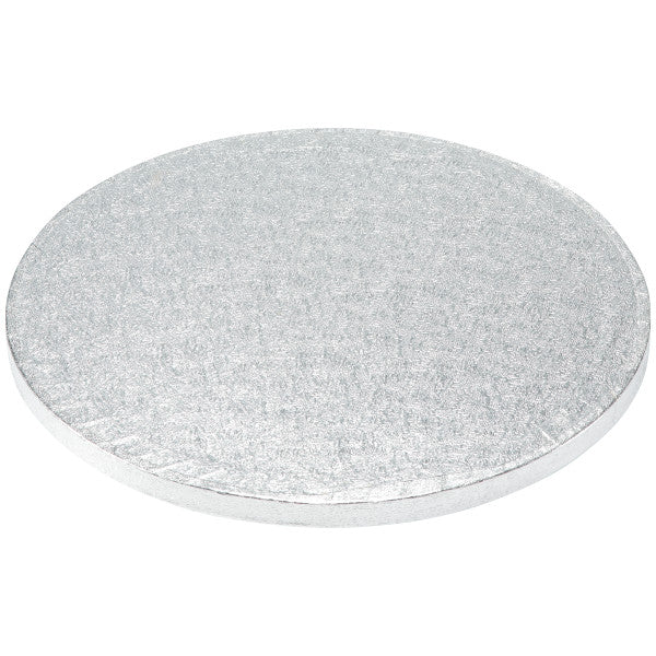 10" Round Silver Foil Cake Board Drum
