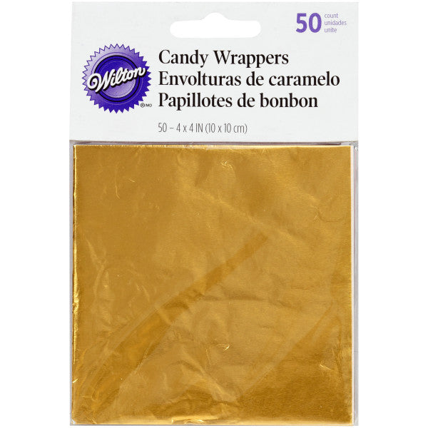 Wilton Gold Foil Candy Wrappers, 50-Count