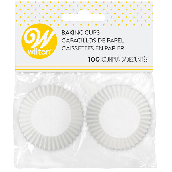 Wilton White Mini Cupcake Liners, 100-Count