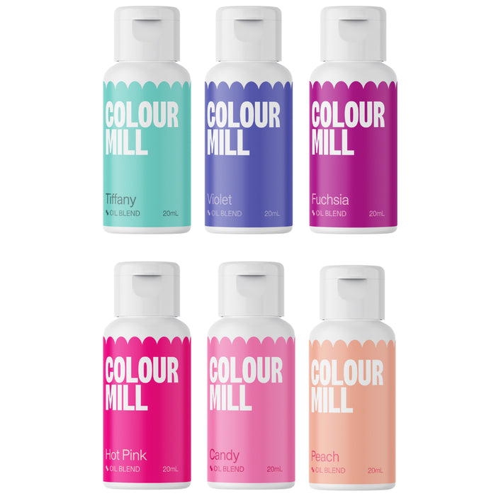 Colour Mill 6 box color set of oil based food colorings 20ml (select your set)