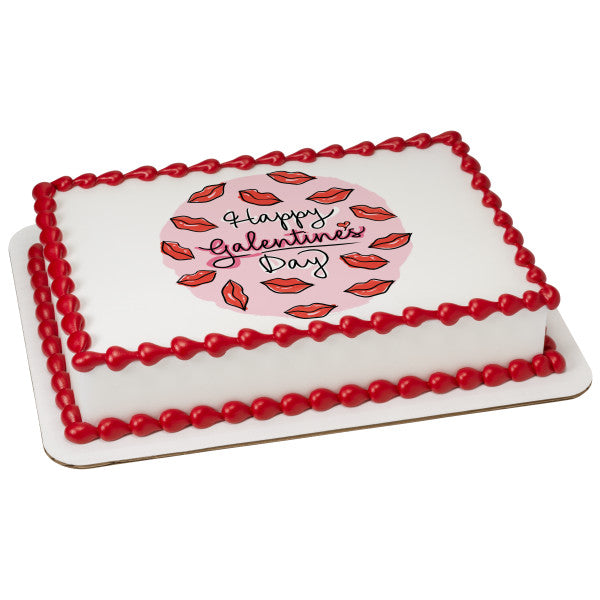 Happy Galentine's Day Edible Cake Image PhotoCake®