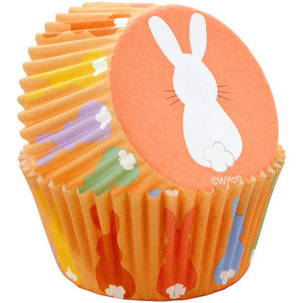 Wilton Colorful Easter Bunny Paper Spring Easter Cupcake Liners, 75-Count