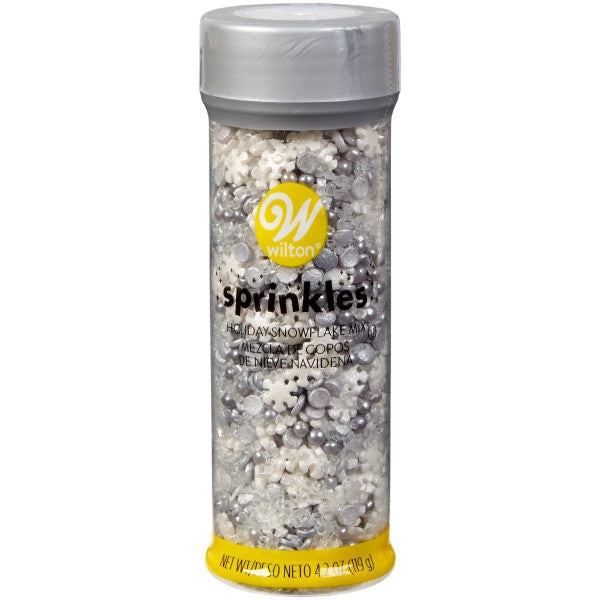 Wilton Snowflake Sprinkles Mix, 4.2 oz. White & Silver Mix