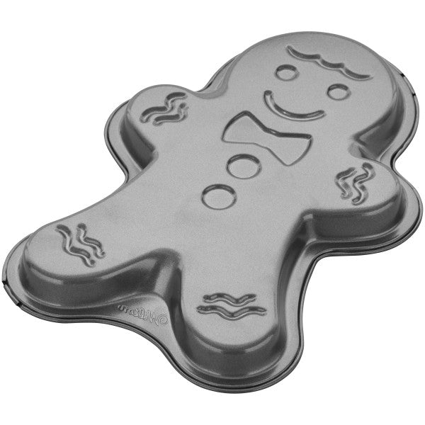 Wilton Non-Stick Christmas Gingerbread Man-Shaped Cookie Pan, 11 x 8-Inch