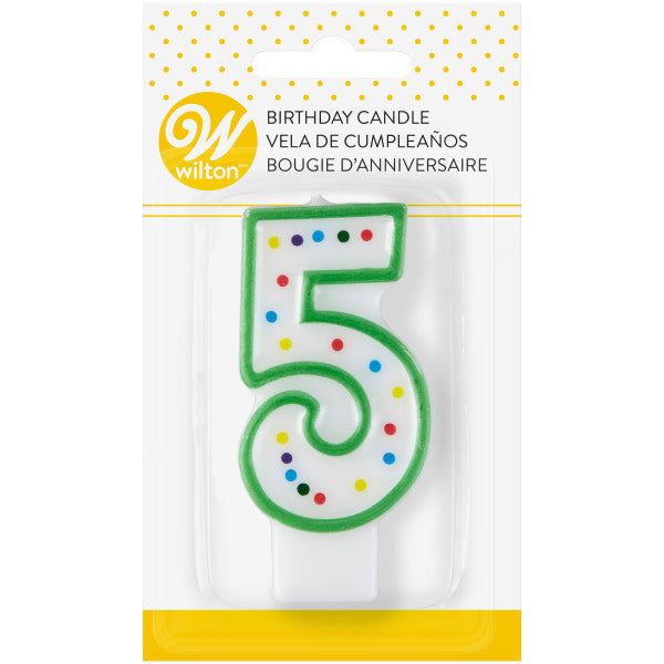 Wilton Green Number 5 Birthday Candle