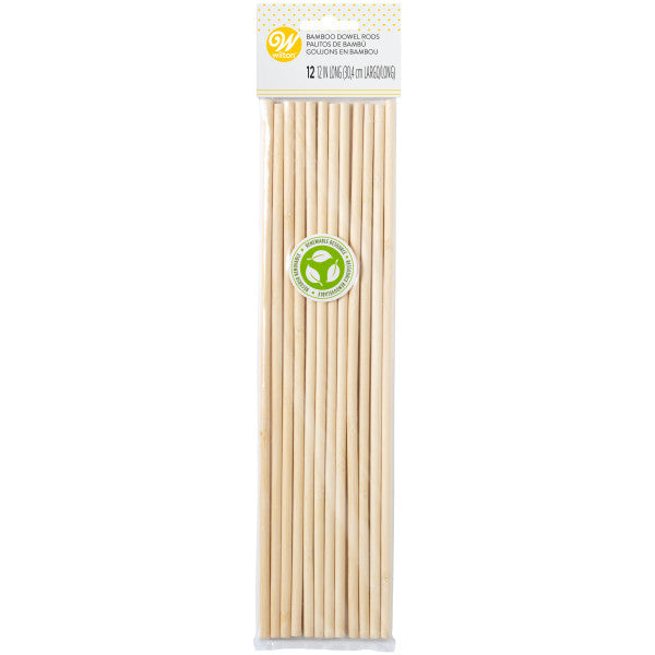 Wilton Bamboo Dowel Rods, 12-Count