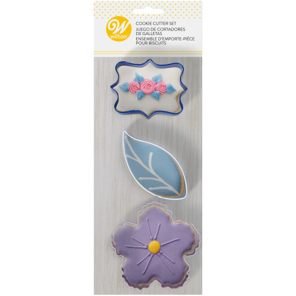 Wilton Floral Party Cookie Cutter Set, 3-Piece