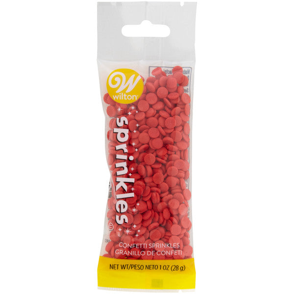 Wilton Red Confetti Sprinkles, 1 oz.
