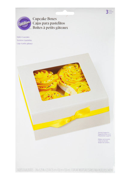Wilton White Cupcake Boxes, 3-Count