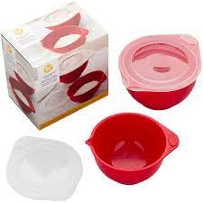 Wholesale Mixing Bowls - 5 Quarts, White, Red, Spout