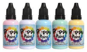 Poppy Paint 5Pc Pastel Set Kit - Each bottle 30 ml (1 fl oz)