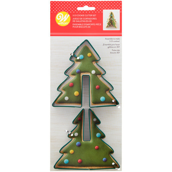 Wilton Metal 3-D Christmas Tree Cookie Cutter Set, 2-Piece — Cake