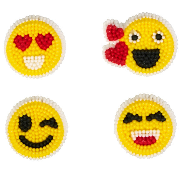 Wilton Love Emoji Icing Decorations, 15-Count