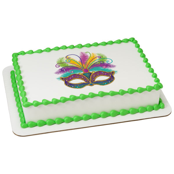 Mardi Gras Mask Edible Image for Cake or Dessert PhotoCake®