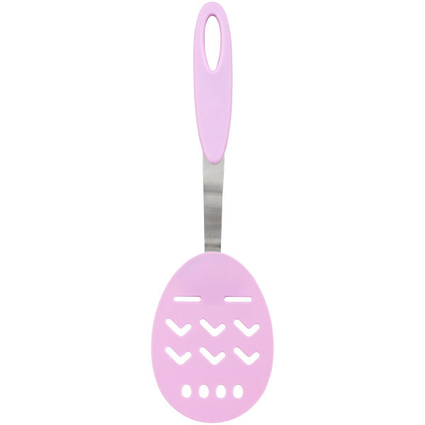 Wilton Purple Easter Egg Plastic Turner or Spatula with Silicone Handle