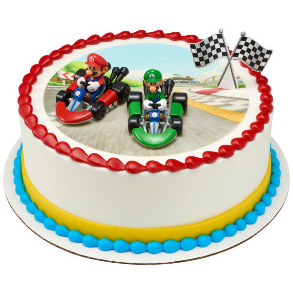 Super Mario Mario Kart Cake Kit Topper 4 Piece Set