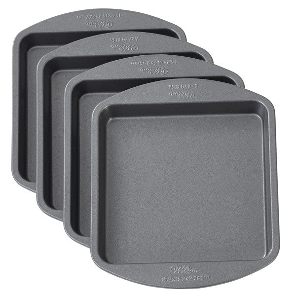 Wilton Easy Layers Square Cake Pan Set, 4-Piece