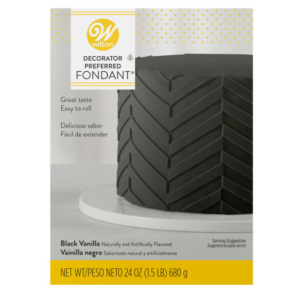 Wilton Decorator Preferred Black Fondant, 24 oz. Fondant Icing