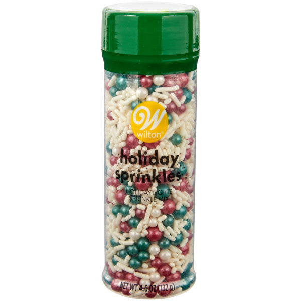Wilton Holiday Lights Red, Green and White Christmas Sprinkle Mix, 4.6 oz.