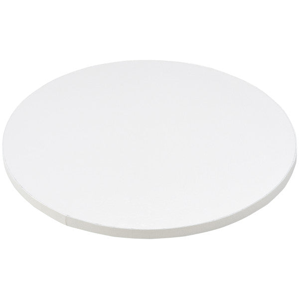 12" Round White Foil Cake Board Drum