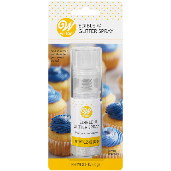 Wilton Edible Silver Glitter Spray, 0.35 oz.
