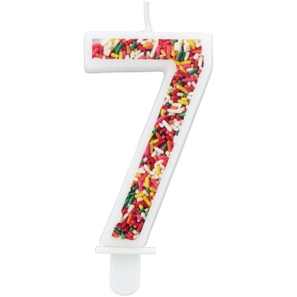 Wilton Sprinkle on the Birthday Fun Number 7 Birthday Candle