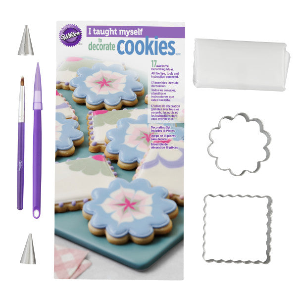 Wilton "I Taught Myself To Decorate Cookies" Cookie Decorating Book Set - How To Decorate Cookies