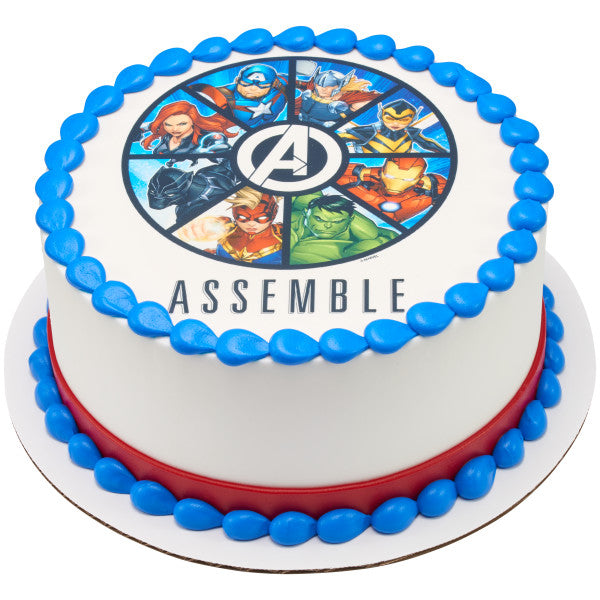 Marvel Avengers Assemble Edible Cake Image PhotoCake